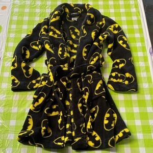 Batman Soft Fleece Bath Robe Boy's Black Size L (10)